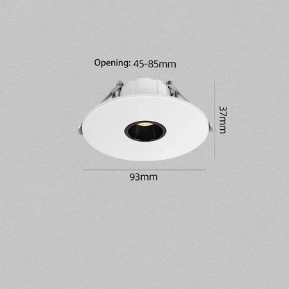 Led Spotlight Small Beam Angle 3 8 15 Degree Spot Light Recessed Round Atmosphere Dining Table Ultra-thin White Black 85-265V