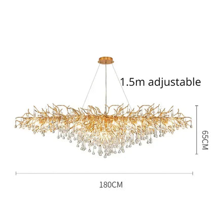 Ceiling Light Chandelier Modern Hotel Bedroom Dning Room Living Room Home Interior Glossy Led Gold Luxury Chandelier