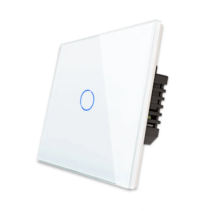 Bingoelec Wifi Smart Switch and Smart Socket Power Monitor with White Crystal Glass Panel Need or NO Neutral Home Improvement