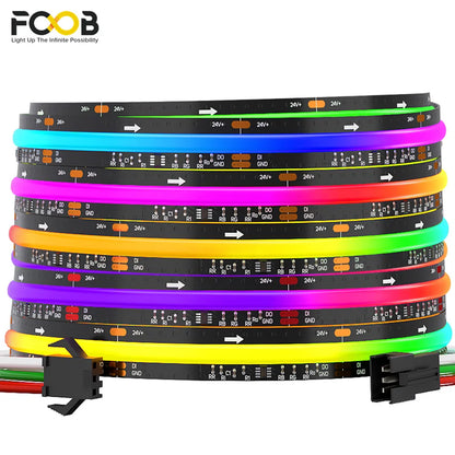 FCOB LED Light Strip Pixel Addressable 630 720 LEDs RGB Dream Full Color 12mm DC12V 24V WS2812B High Density Flexible COB Lights