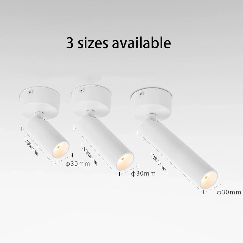 Small Angle Spotlight 3 degree 8 degrees Led Spot Light Art Atmosphere Small Mini COB Foco Surface Mounted Museum Ceiling Lamp