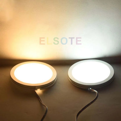 ELSOTE LED 12/24V Mini Lamp For Cabinet Display  Case Counter Round Lighting Caravan Camper Spot Lamp Interior Lights RGBW 3W 5W