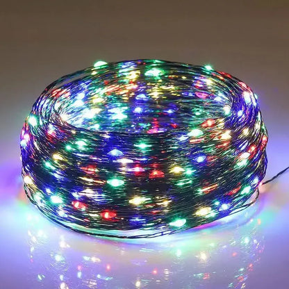 100m/200m LED String Lights Fairy Christmas Garland Outdoor Decor Lights Waterproof With Remote For Tree Street Bedroom Wedding