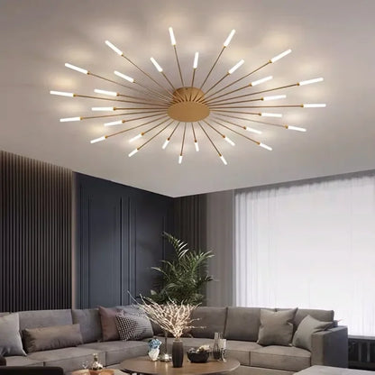 Modern Led Ceiling Chandelier Lights For Bedroom Living Room Minimalist Fireworks Led Ceiling Lamp Chandeliers Black