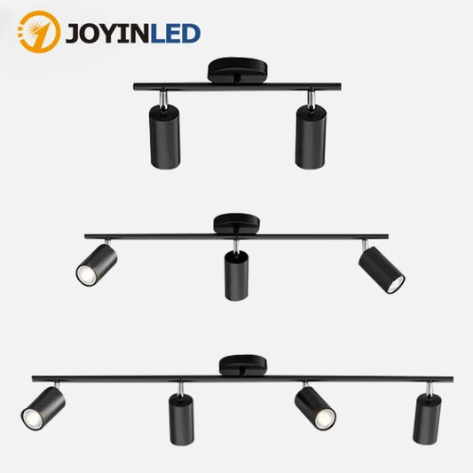 ETL Listed Bulbs Modern LED Ceiling Spotlight Track Light Kit Ceiling Light Rotatable 4 Way Adjustable  with 2/3/4 Head GU10