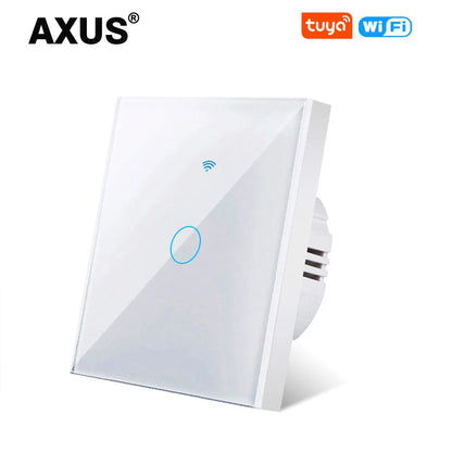 AXUS EU WiFi Smart Light Switches Touch Switch RF433 No Neutral Wire Smart Home Life Tuya App Control Support Alexa Google Home