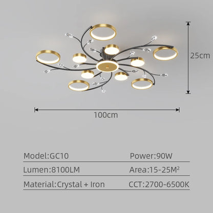 Nordic LED Ceiling Light fixture Modern gorgeous chandelier ceiling lamp for living room bedroom indoor luxury home decoration