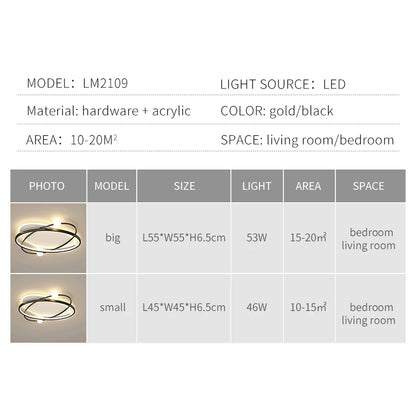 Modern Style Led lights For Bedroom Living Room Study Ceiling Lamp Ring Simple Remote Control Light hanging lamps for ceiling