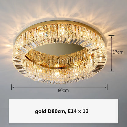 Modern Crystal Ceiling Light for Dining Room Led Chandeliers Lighting Gold Pendant Lamp Living Room Decoration