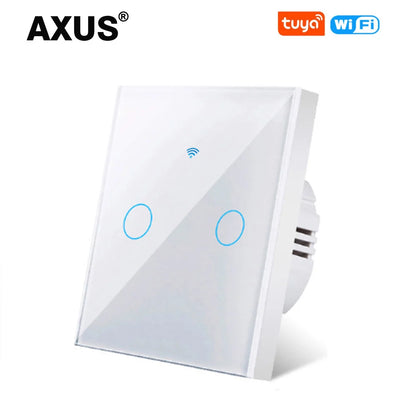 AXUS EU WiFi Smart Light Switches Touch Switch RF433 No Neutral Wire Smart Home Life Tuya App Control Support Alexa Google Home