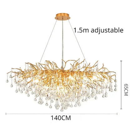 Ceiling Light Chandelier Modern Hotel Bedroom Dning Room Living Room Home Interior Glossy Led Gold Luxury Chandelier