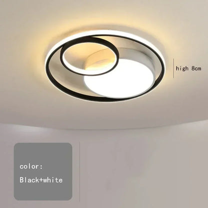 Nordic LED Master Bedroom Ceiling Light Modern Circular Dining Room Lighting Creative Iron Art Home Furnishing Decor Wall Lamps