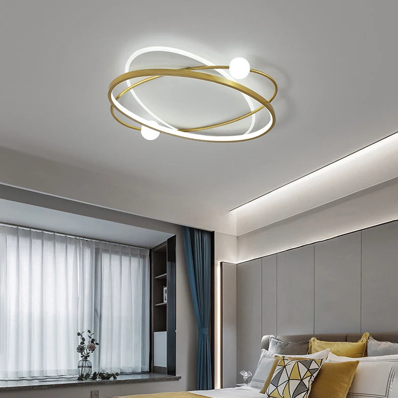 Modern Style Led lights For Bedroom Living Room Study Ceiling Lamp Ring Simple Remote Control Light hanging lamps for ceiling