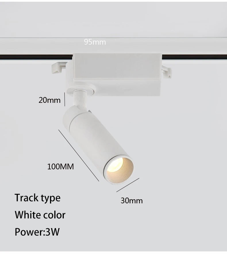 Led Spot Lights Small Beam Angle 8 Degree Spotlight COB Surface Mounted Track Lamp Adjustable Angle Key Lighting For Home Hotel