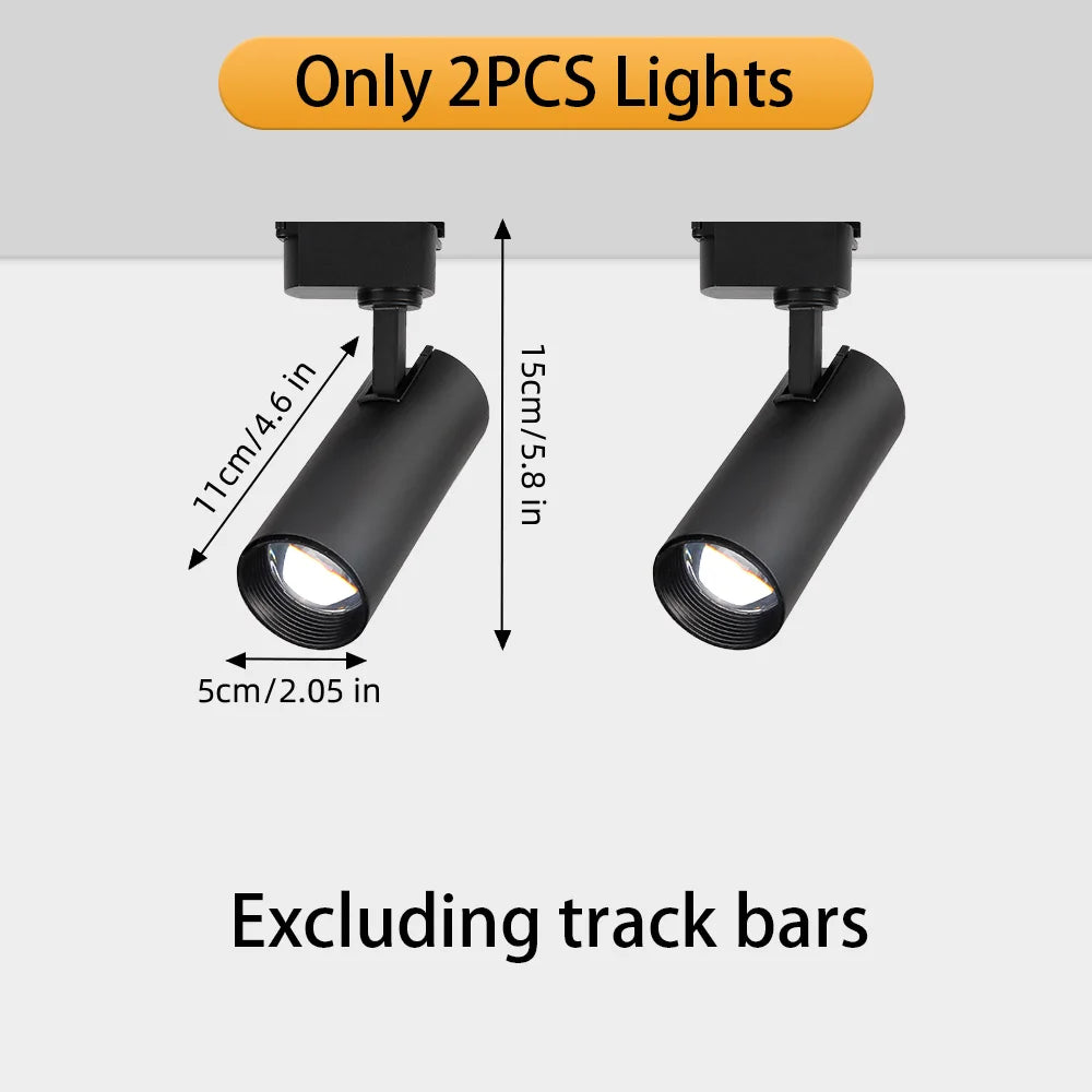 Dimmable Spot Led Track Light Hanging Ceiling Light 220V Led Spotlights for Living Room Adjustable Brightness Track Rail Lights