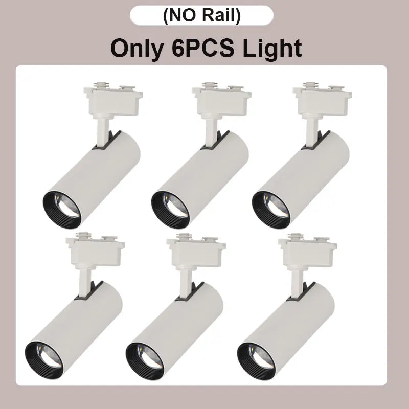 Dimming Led Track Light Spotlights 20W COB Wall Track Rail Lighting Indoor for Living Room Shop AC180V-260V Ceiling Spot Light