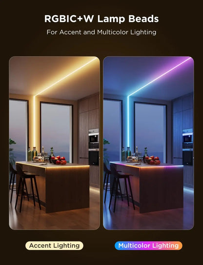 Govee Cob Led Strip Light Pro, Led Lights For Bedroom Compatible With Alexa, Google Assistant And Matter, Rgbicw Light With