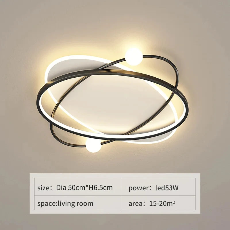 Modern Style Led lights For Bedroom Living Room Study Ceiling Lamp Ring Simple Remote Control Light hanging lamps for ceiling