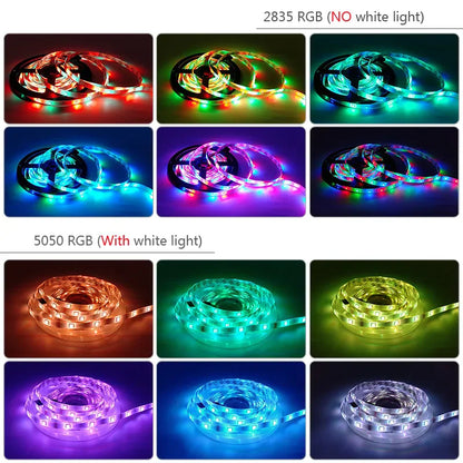 Led Room Light 10M 2835 5050 Smart Rgb Strip 12V Ribbon 30M Led Lighting Bar Bedroom Kitchen Decoration Gaming Room Accessories