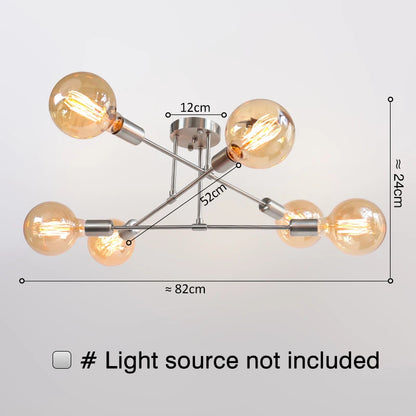 Modern LED Ceiling Lights Industrial Iron Black/Golden Nordic Minimalist Home Decoration Living Room Dining Room Ceiling Lamps